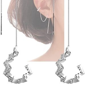 Silver multi way earrings